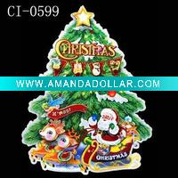 christmas tree window sticker