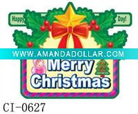 Wholesale glitter hristmas window sticker