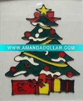 Wholesale christmas tree shape window sticker ornament