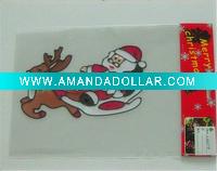 Wholesale pvc gel stickers with santa claus in the horse (LD-M074)