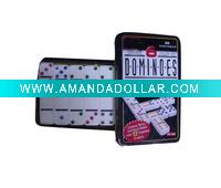 Wholesale New Domino-Resin-Black Iron Box-White