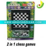 Wholesale Educational toy, promotional toy,2 in 1 international chess game
