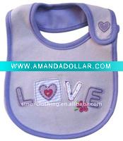 EN 71 CPSIA STANDARD 100% COTTON BABY BIB WITH WATERPROOF