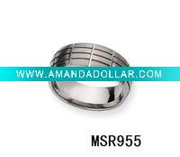 Titanium, 8mm Grooved Band ring