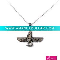 Wholesale fashion titanium steel pendant eagle necklace