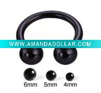 Wholesale body jewelry: circular barbell ring