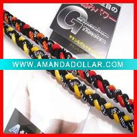 Wholesale Health silicone sport titanium/ion necklace