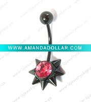 Wholesale 2011 fashion titanium diamond belly button rings