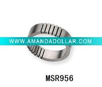 Titanium, Black Accent, 6mm Band ring