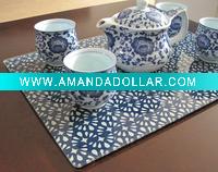 Wholesale 30x40cm tempered glass placemat