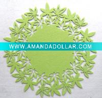 Wholesale meal pad,round felt table pads, felt placemat