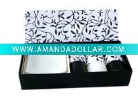 black/white candle gift set