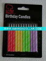 Wholesale 12pcs 4 colors mixed (6x 80mm) Birthday Candles