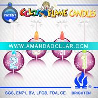 color flame chrismas candle