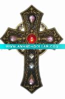 Polyresin cross decoration