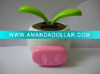 Wholesale middle solar flower .solar flower pot,solar sunny flower nodding toys factory