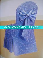 Wholesale damask chair cover with pleat