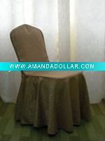 Wholesale bosi damask chair cover with swag bottom