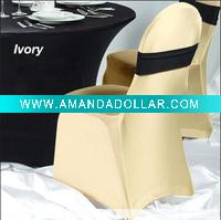 Wholesale Ivory poly/spandex chair cover-poly/lycra chair cover-wedding chair cover-banquet chair cover-wedding decorations