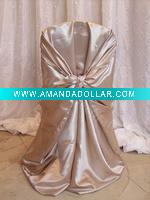 Wholesale elegant satin wrap chair cover