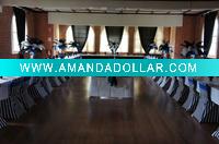 Wholesale black and white striped spandex chair cover