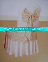 Wholesale damask chair cover with pleat