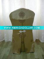 Wholesale satin damask chair cover