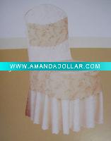 Wholesale damask chair cover with pleat