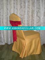 check damask chair cover
