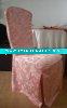 Wholesale leafs damask chair cover with pleated