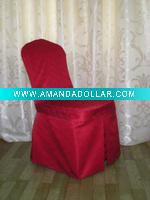 Wholesale stripe damask chair cover with swag bottom