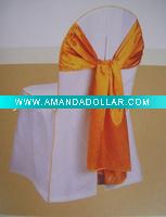 Wholesale damask chair cover with pleat