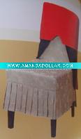 Wholesale damask chair cover with pleat