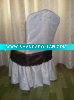 Wholesale bosi damask chair cover with swag bottom and lace