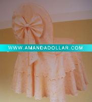 Wholesale damask chair cover with pleat