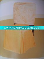 Wholesale damask chair cover with pleat