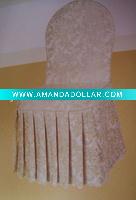 Wholesale damask chair cover with pleat