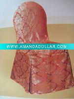 Wholesale damask chair cover with pleat