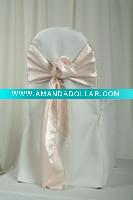 polyester satin chair cover with sashes