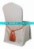 stripe damask chair cover with pleated
