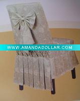 Wholesale damask chair cover with pleat