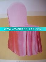 Wholesale damask chair cover with pleat