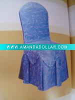 Wholesale damask chair cover with pleat