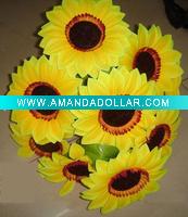 Wholesale vivid artificial silk flowers(6245),sunflower