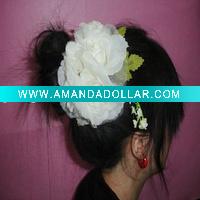 Wholesale Silk Rose Flower Hair Clip
