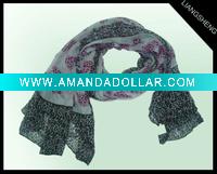 Wholesale Chiffon Silk Scarf Warp Flowers