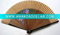 Wholesale Chinese Art Silk Bamboo Fan Flower