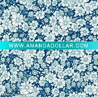 Wholesale flower printed silk&cotton fabric 9m/m 54"