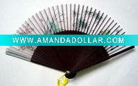 Wholesale Chinese Art Silk Bamboo Fan Flower