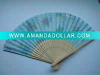 Wholesale Flower Chinese silk bamboo fan